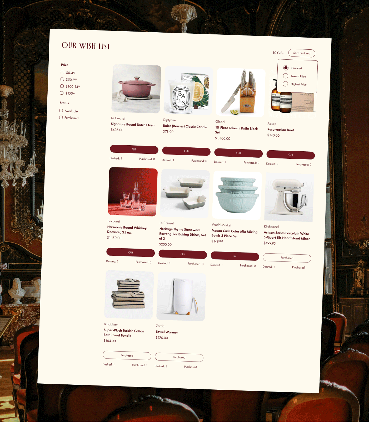 Zara & Theo: The Hollywood Glam Wedding Website - Gallery Image 2